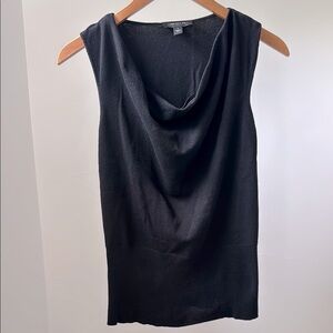 Ann Taylor Black Cowl Neck Sleveless Top